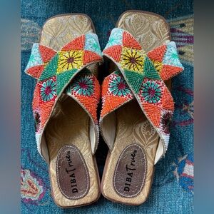 *SOLD**
Diba True Fast Pace orange multi beads sandal